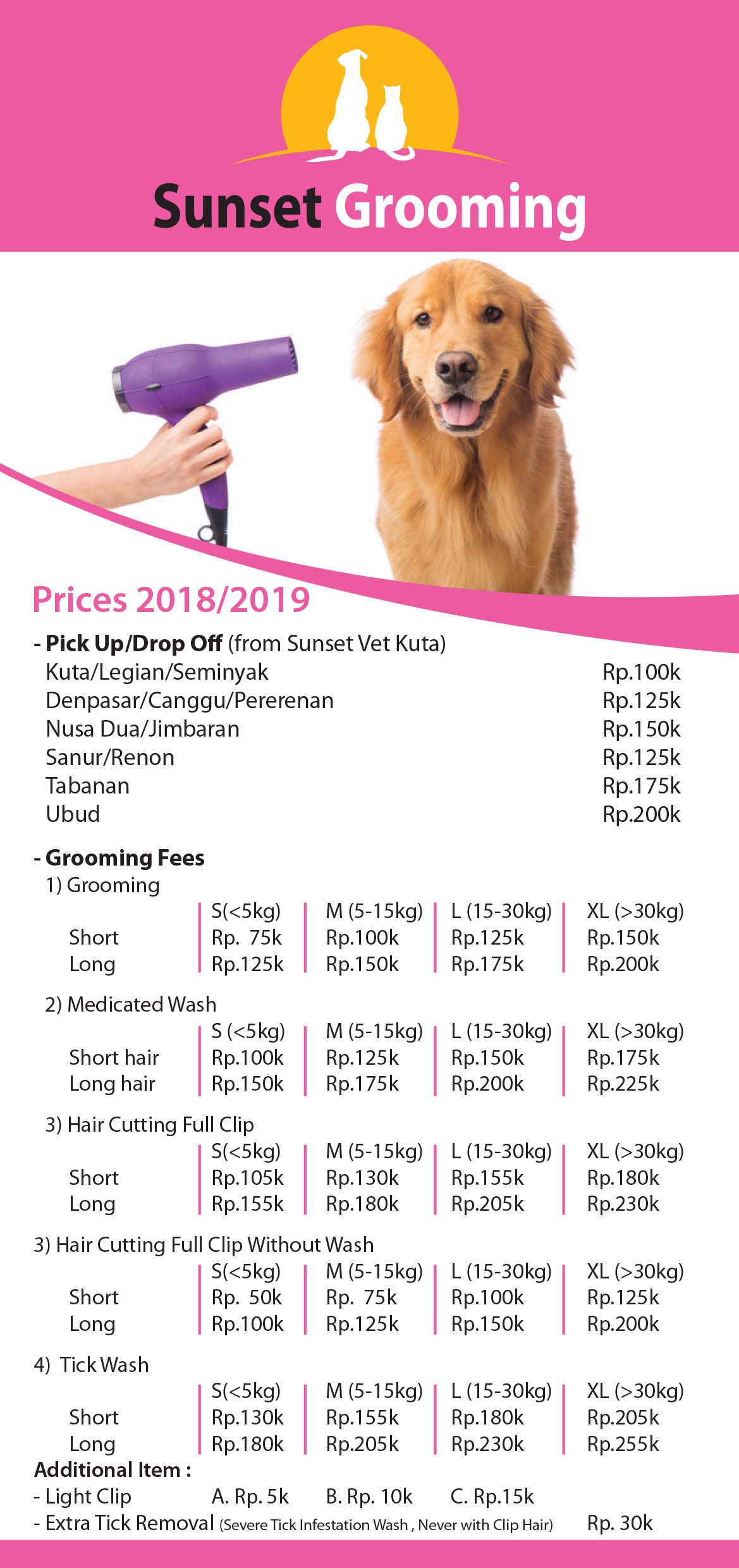 dog grooming prices by breed